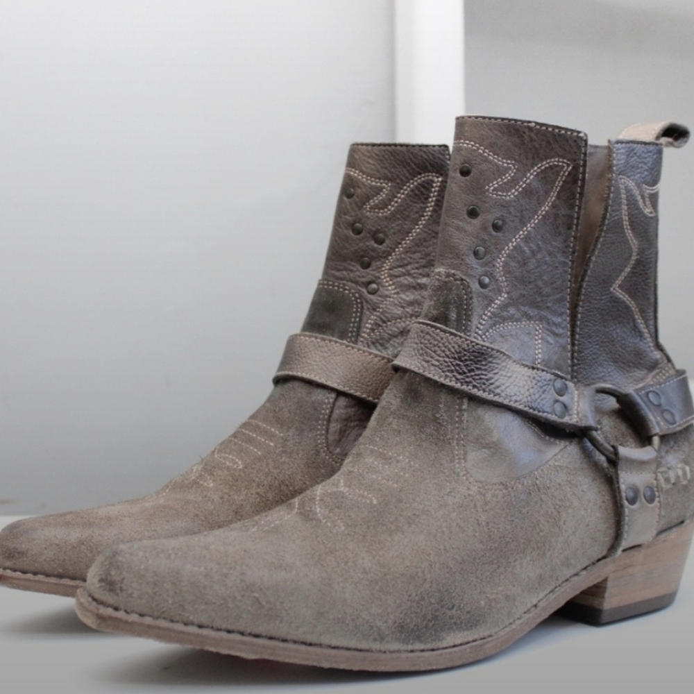 Bed Stu Brown Leather Western Boots